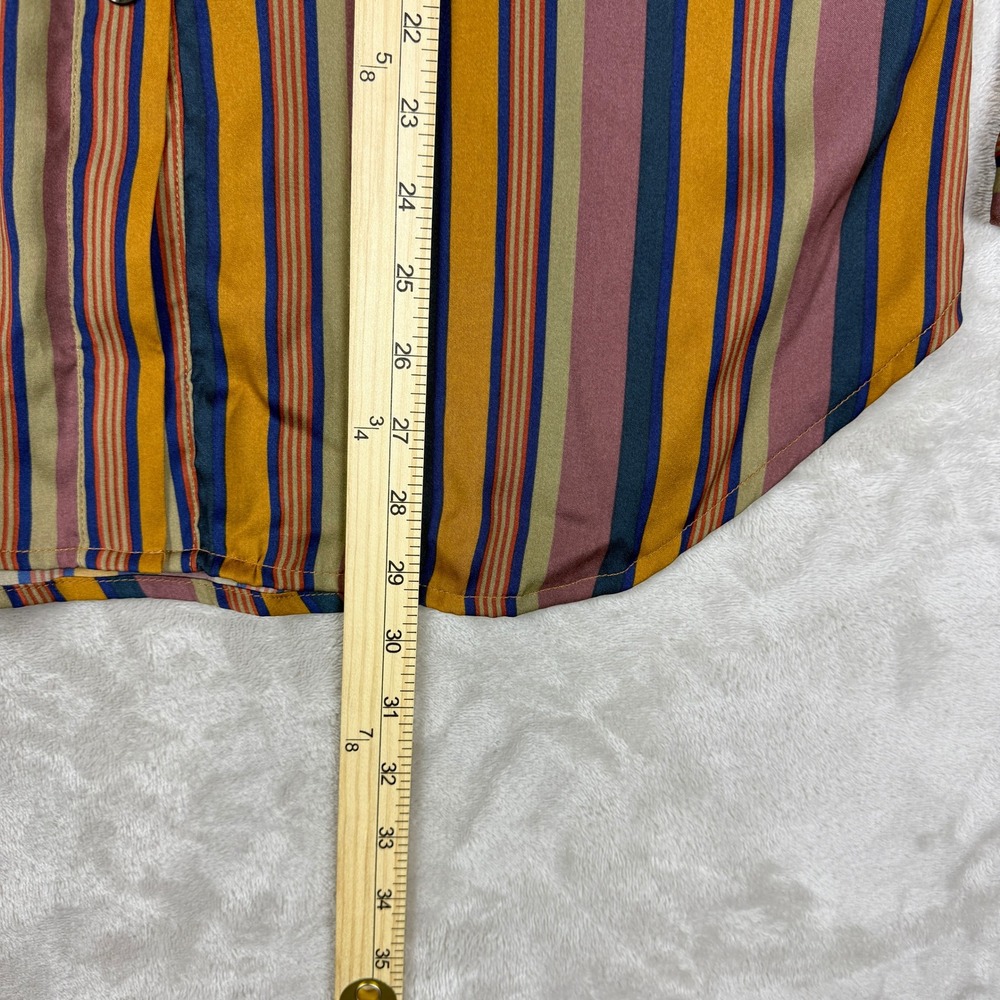 We The Free: Free People Blouse Women XS All Smiles Top Striped Snap Front NWT - Picture 9 of 12